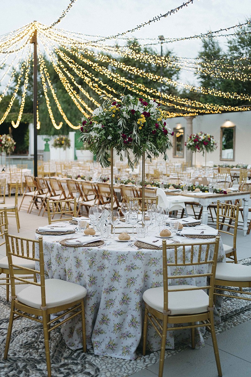 Iluminación para jardines de bodas