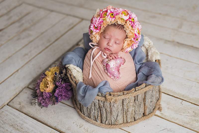 coronas de flores para niños :: Fotógrafo recién nacidos