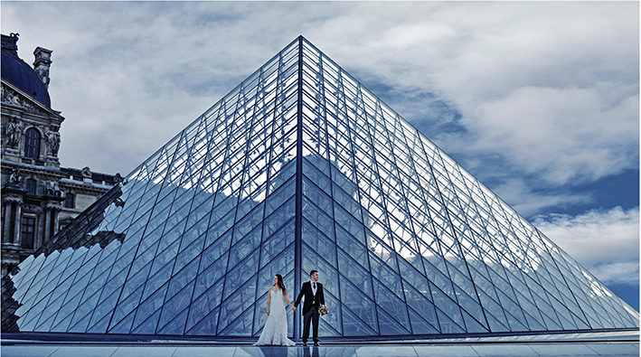 Imagenes de boda en el louvre